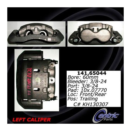 Centric Centric Semi-Loaded Brake Caliper with New Phenolic Pistons, Centric Parts 141.65044 141.65044